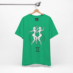 Gemini Zodiac Tee - Minimalistic Black and White Unisex Design