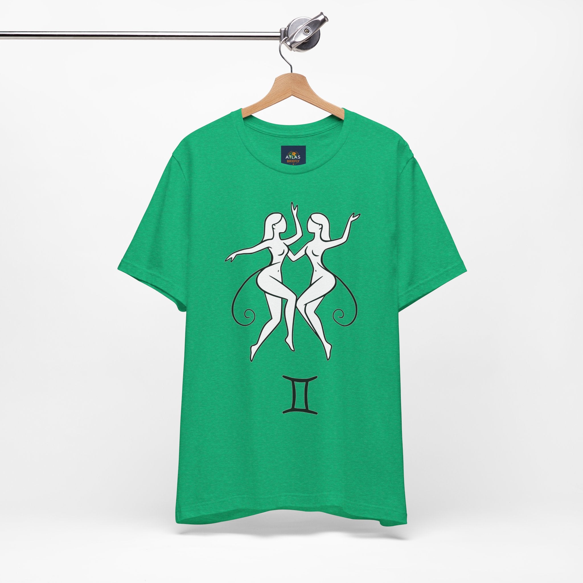 Gemini Zodiac Tee - Minimalistic Black and White Unisex Design
