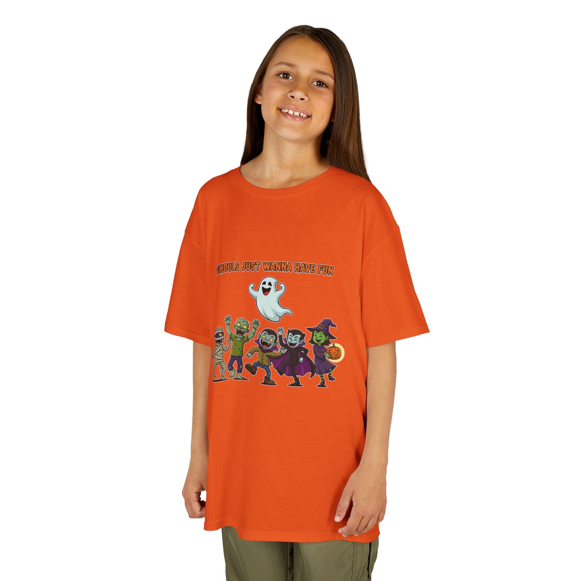 Ghouls Just Wanna Have Fun Kids Halloween T-Shirt | Funny Ghost Mummy Zombie Vampire Witch Shirt for Boys & Girls Trick or Treat Tee - Atlas Briefly