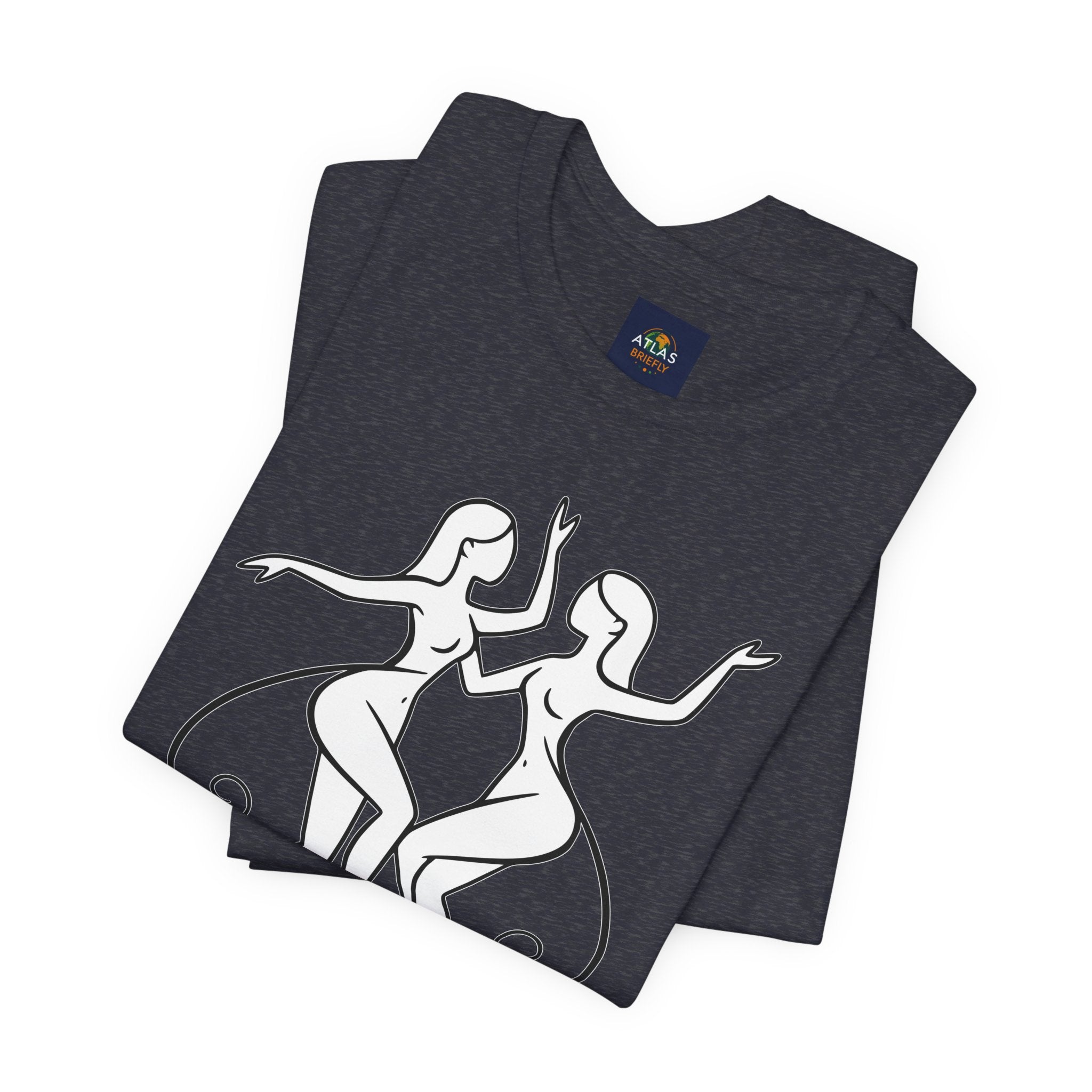 Gemini Zodiac Tee - Minimalistic Black and White Unisex Design