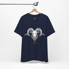 Aries Horoscope Tee - Unisex Black and White Minimal Design