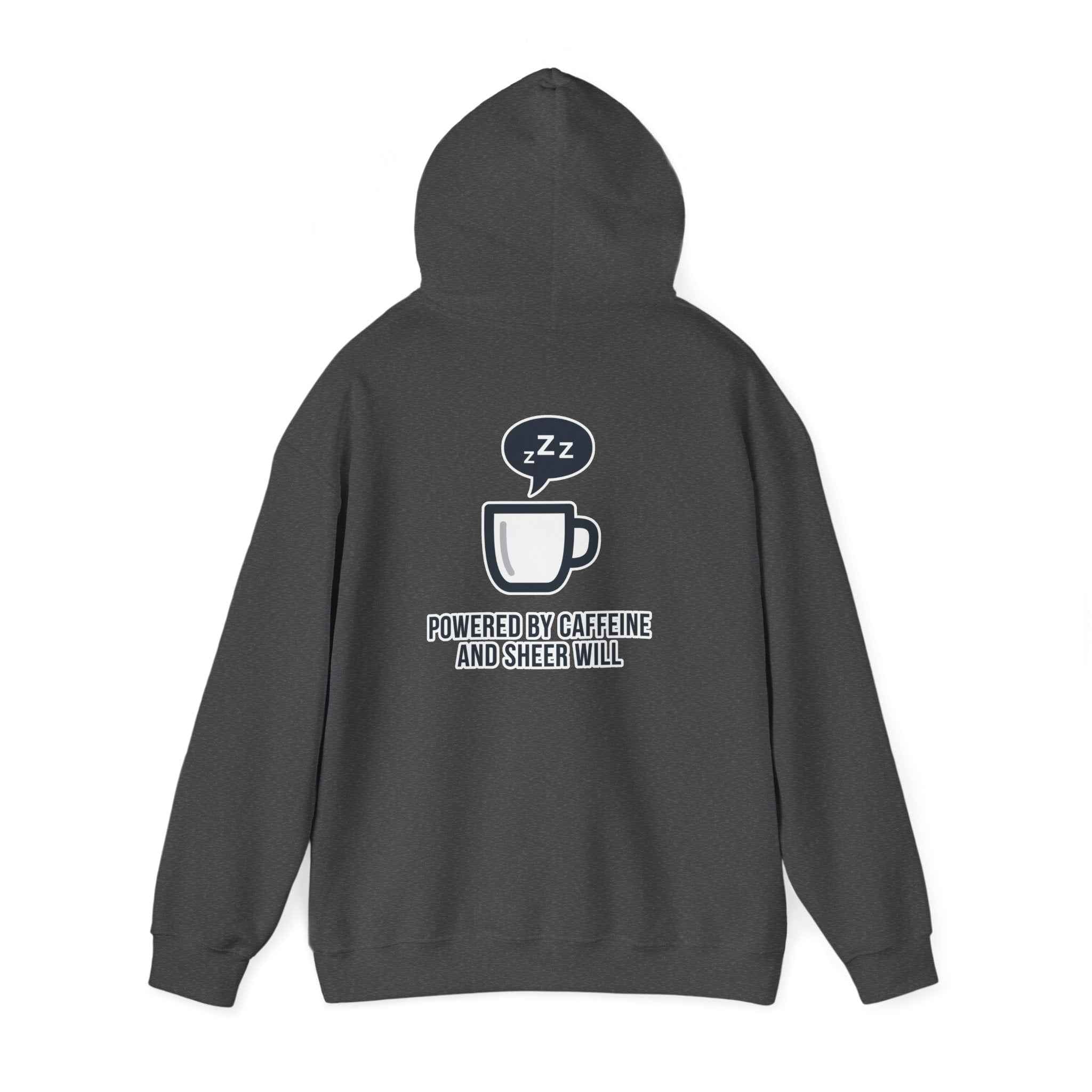 Powered by Caffeine Sweatshirt - Minimalist Coffee Hooded Sweatshirt - Atlas Briefly