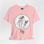 Virgo Zodiac Tee - Minimalist Black and White Unisex T-Shirt