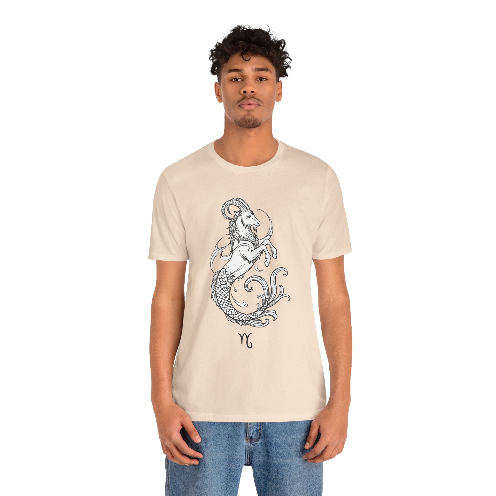 Capricorn Zodiac Tee - Unisex Minimalist Horoscope Shirt in Black and White