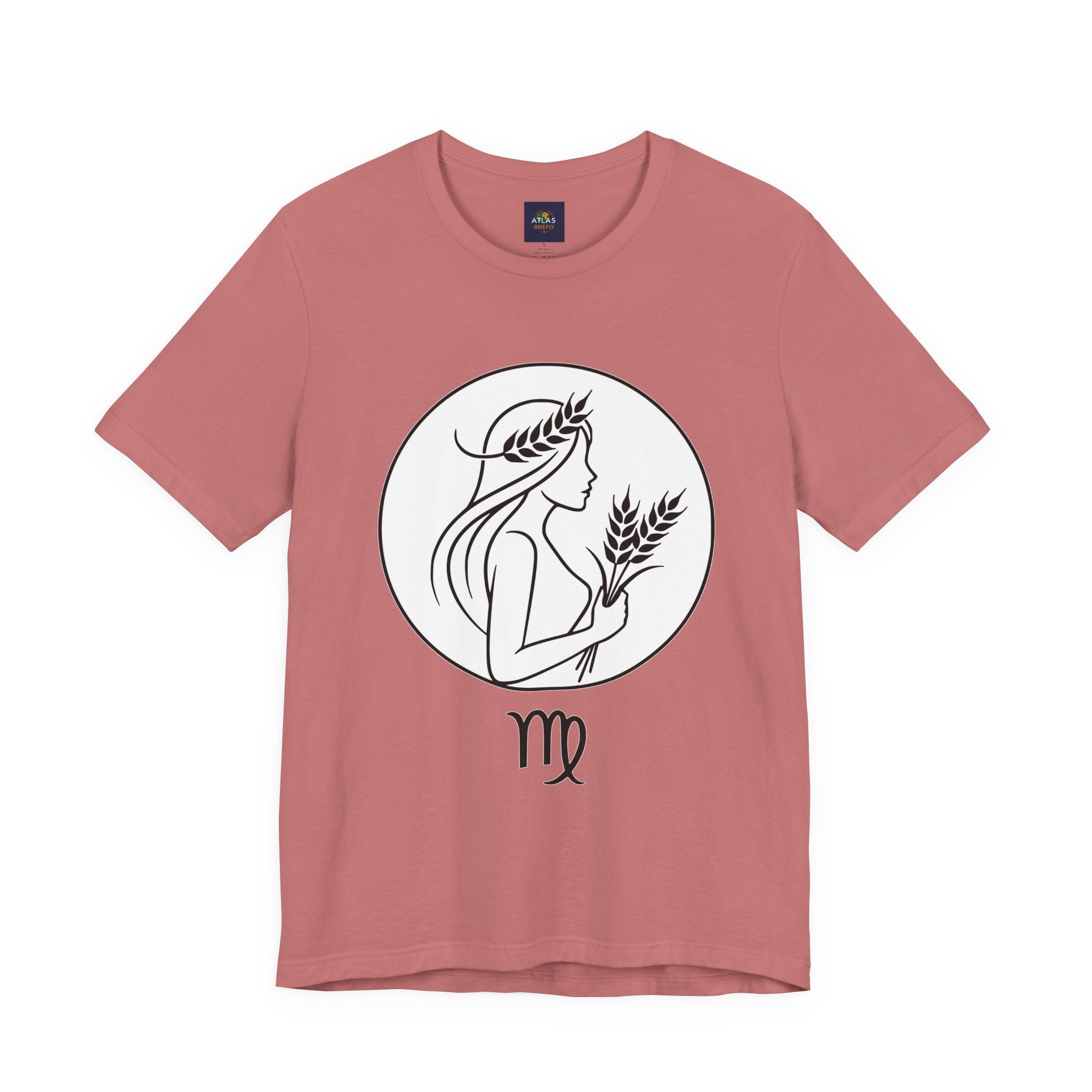 Virgo Zodiac Tee - Minimalist Black and White Unisex T-Shirt