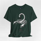Scorpio Zodiac Tee - Unisex Minimalist Black and White Design