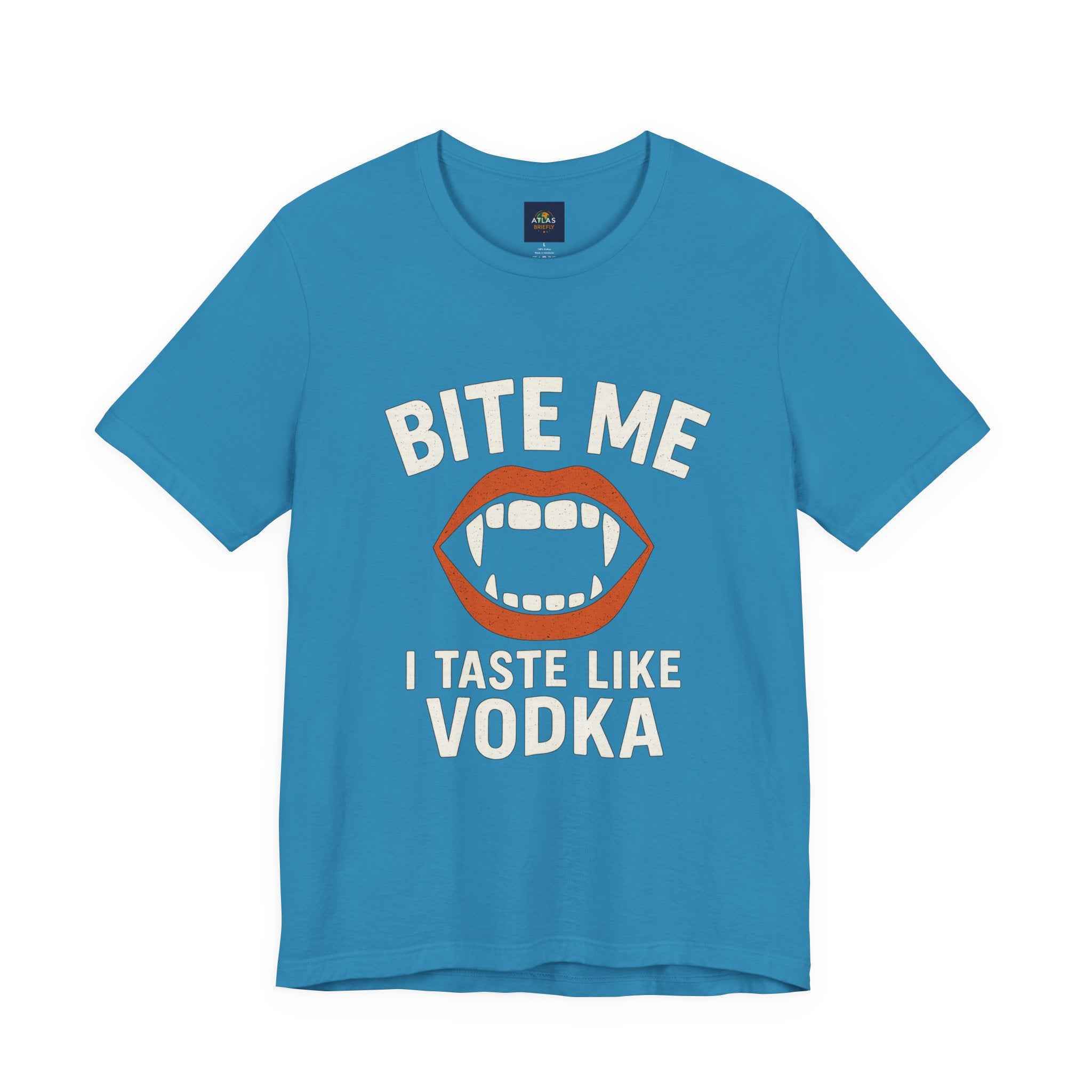 Funny Halloween Vodka T-Shirt – “Bite Me, I Taste Like Vodka” - Atlas Briefly
