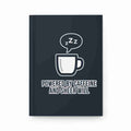 Powered by Caffeine Journal - Funny Coffee Notebook | Minimalist Writing Gift - US Version - Atlas Briefly