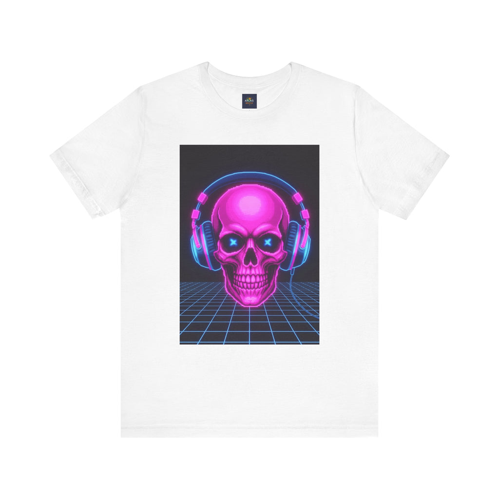 Neon Skull Synthwave Tee - Atlas Briefly