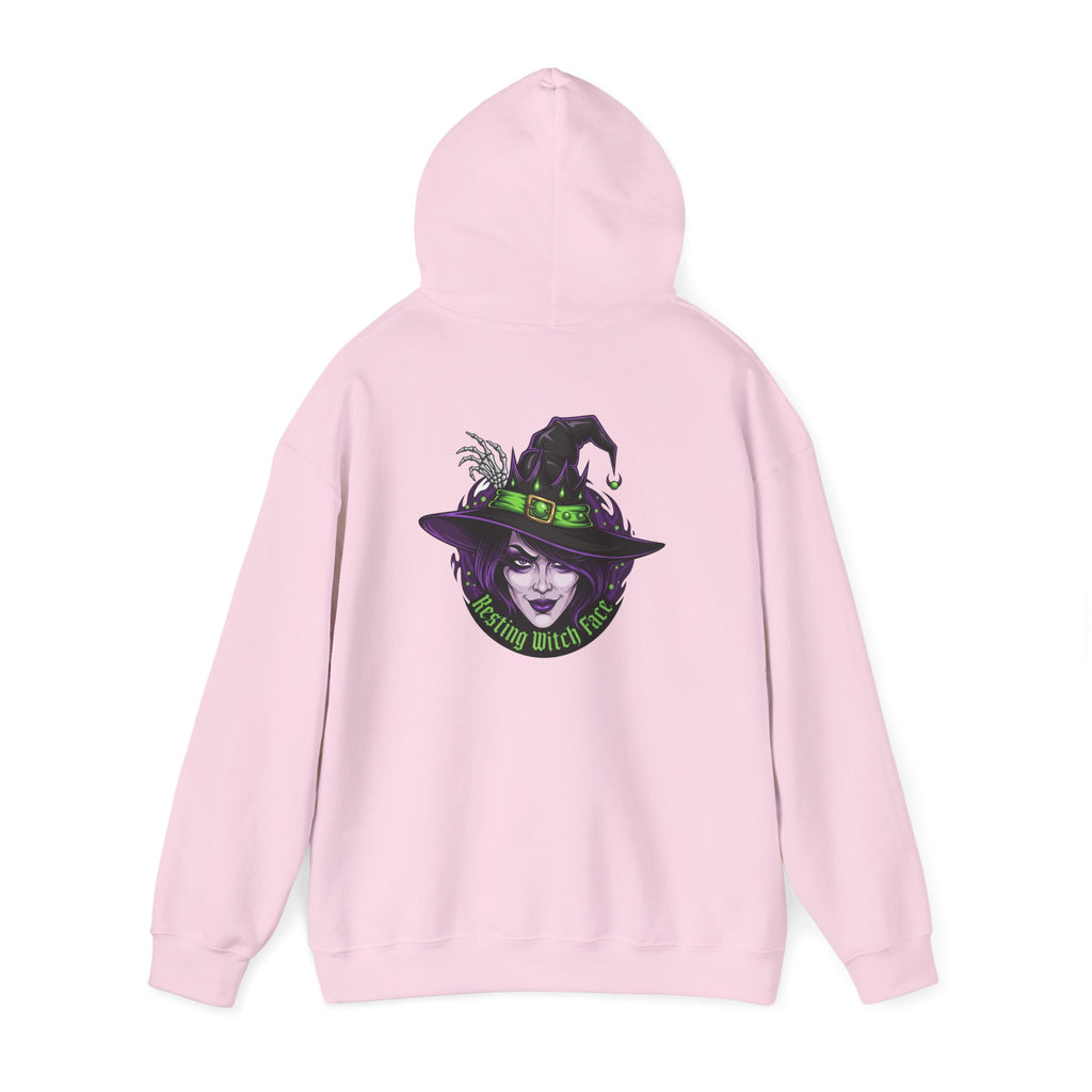 Resting Witch Face Halloween Hoodie – Funny Witch Graphic - Atlas Briefly