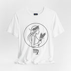 Virgo Zodiac Tee - Minimalist Black and White Unisex T-Shirt