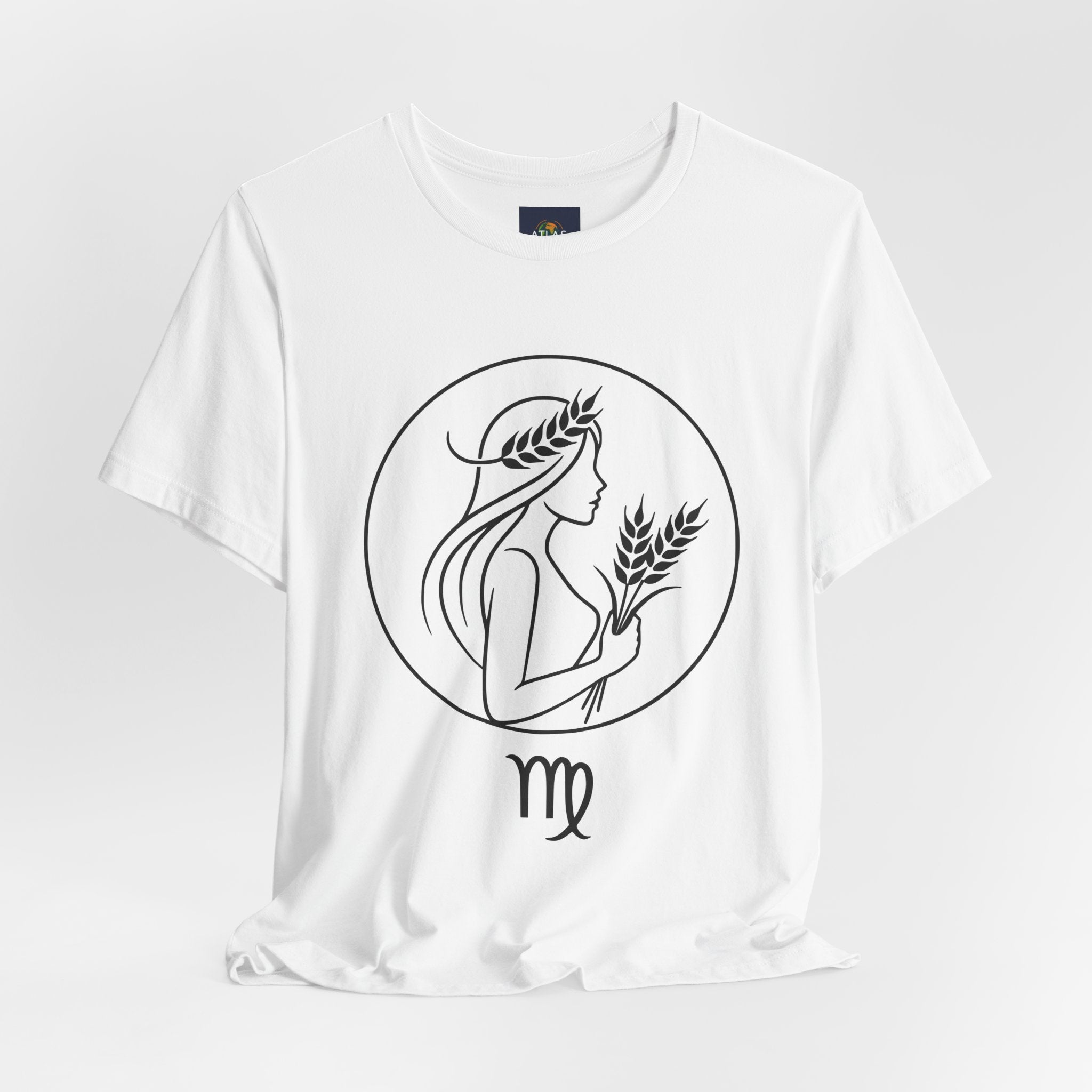 Virgo Zodiac Tee - Minimalist Black and White Unisex T-Shirt