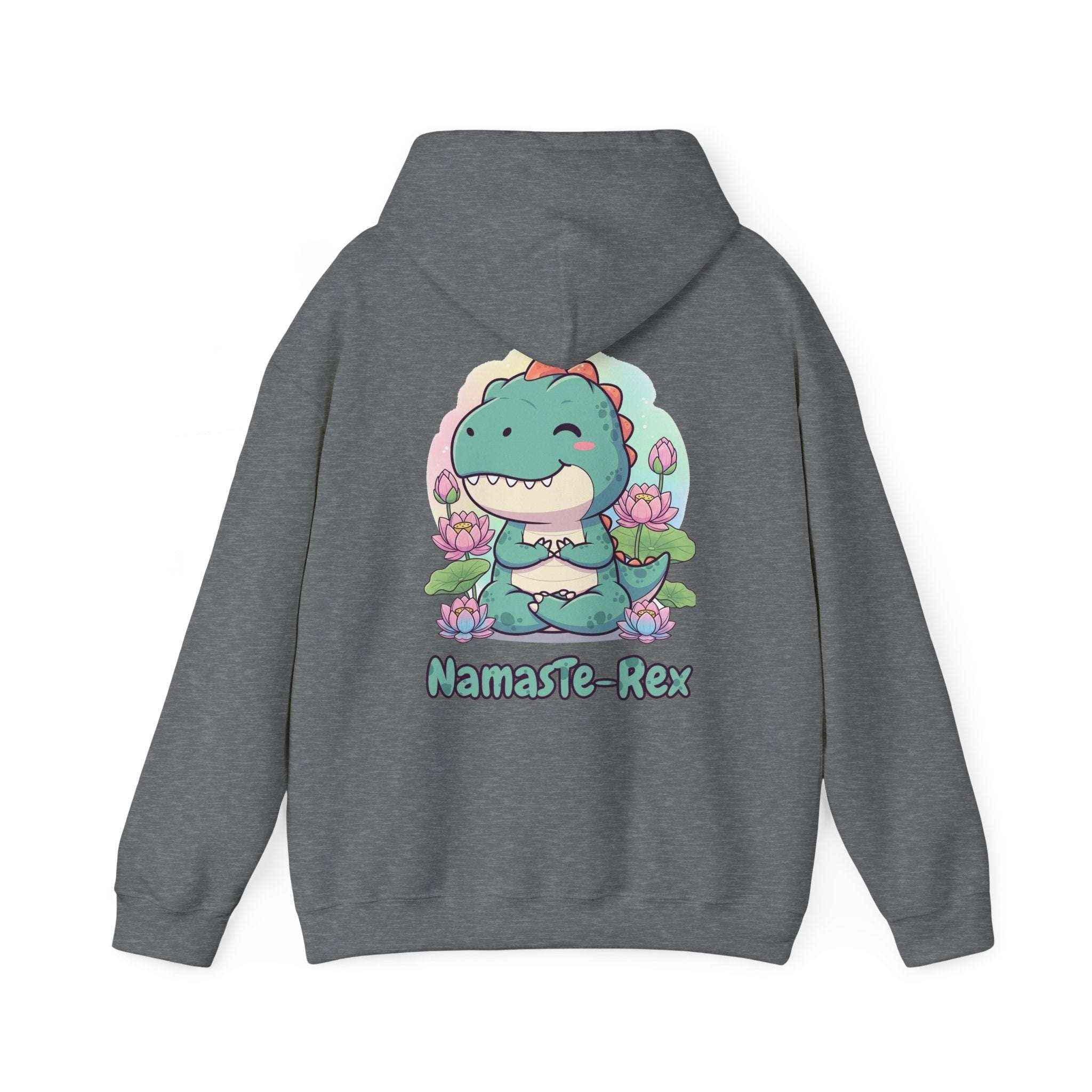NamasTe-Rex Hoodie - Fun Yoga Dinosaur Sweatshirt for Comfort and Style - Atlas Briefly