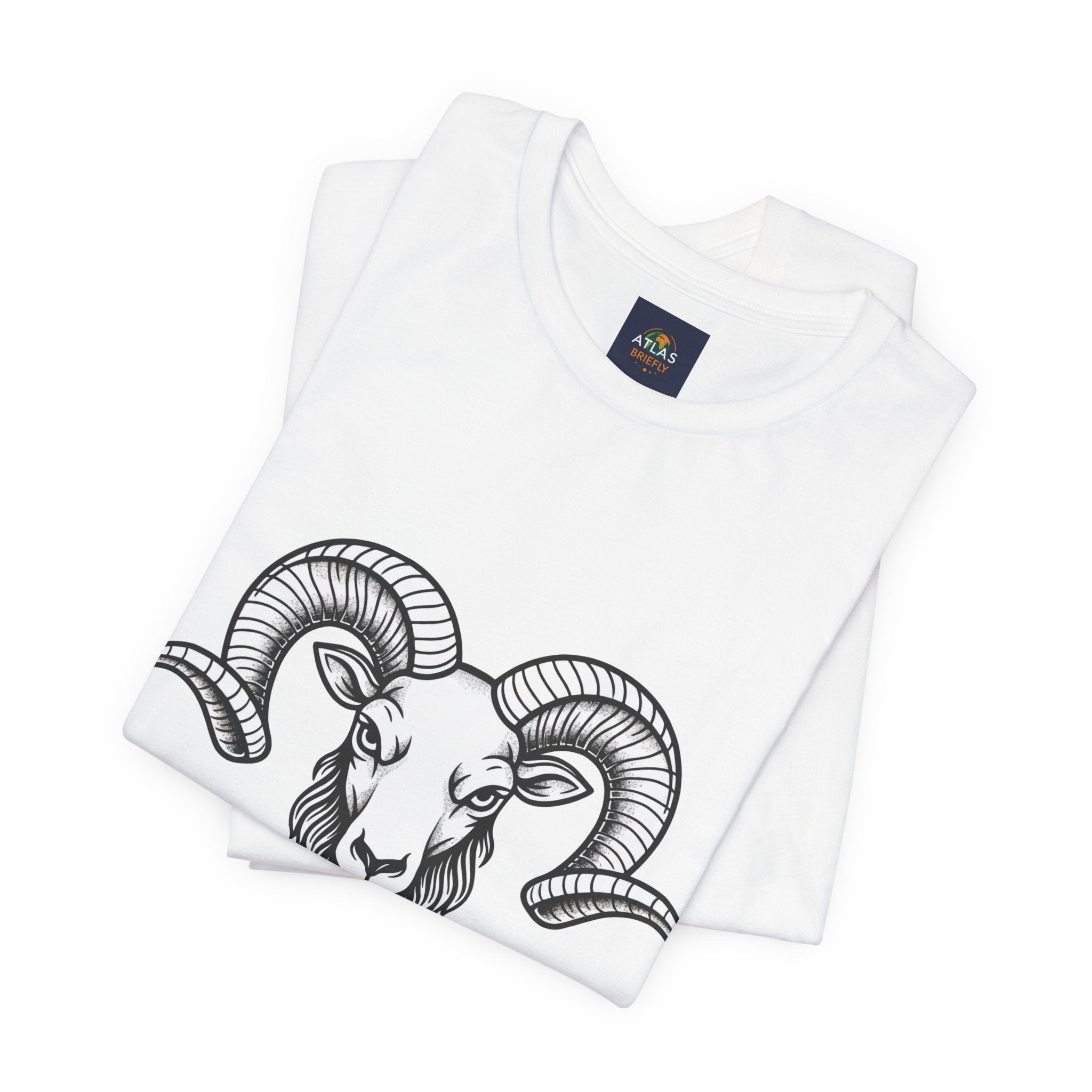 Aries Horoscope Tee - Unisex Black and White Minimal Design