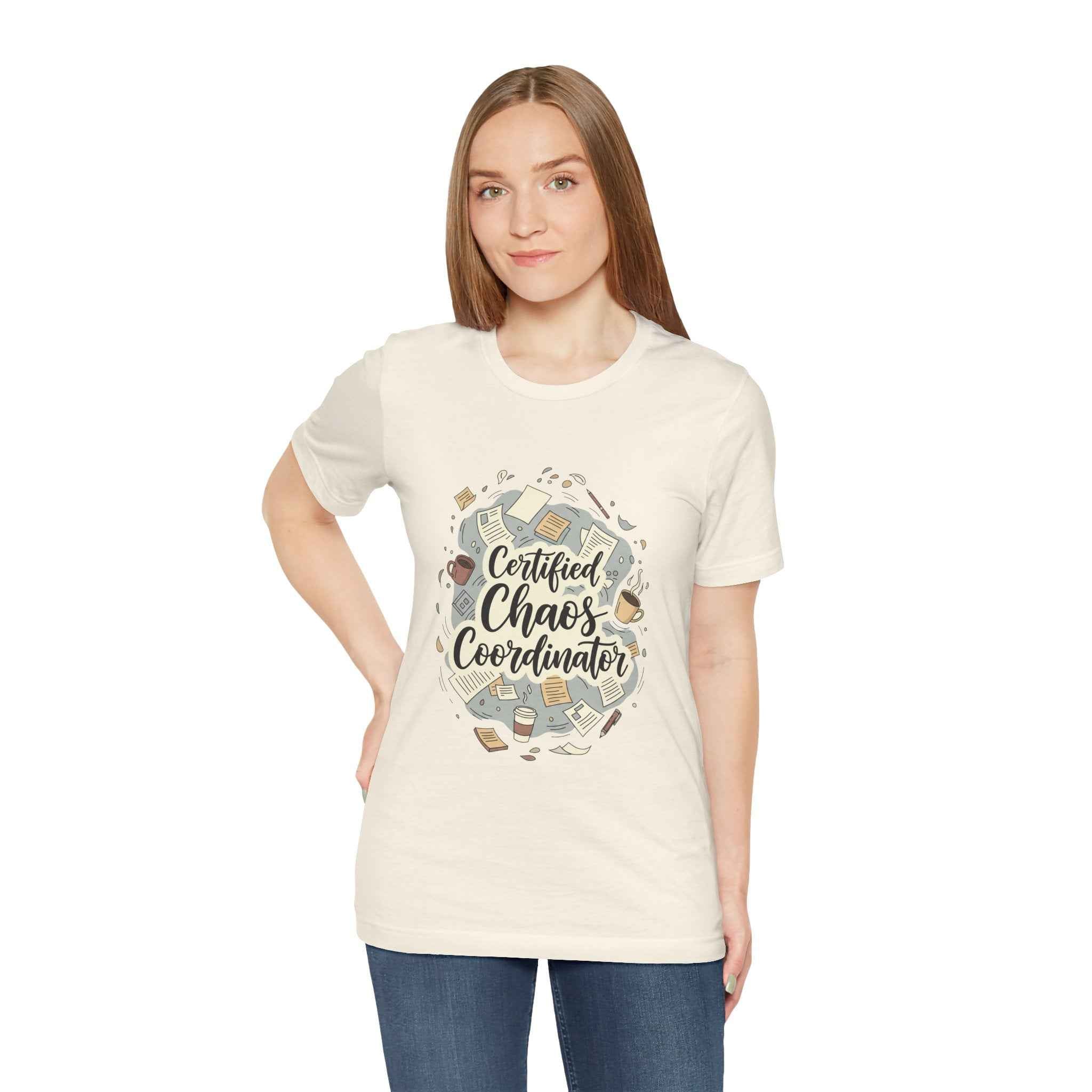 Certified Chaos Coordinator T-Shirt - Funny Mom Teacher Gift | Organized Chaos Tee for Stress-Free Life - Atlas Briefly