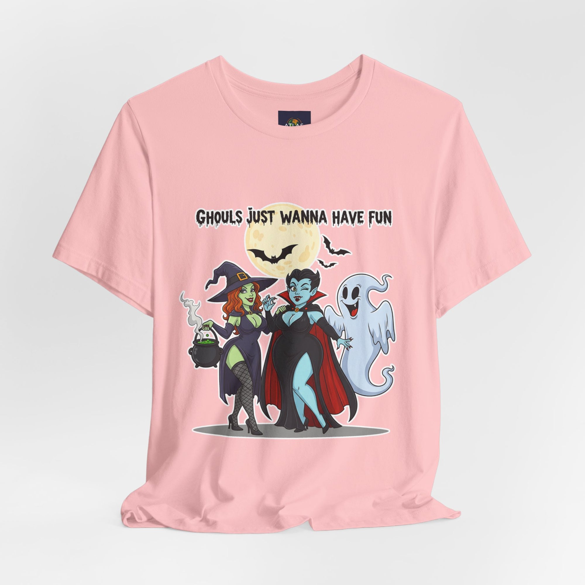 Ghouls Just Wanna Have Fun Halloween T-Shirt - Cute Witch Vampire Ghost Tee | Halloween Character Shirt - Atlas Briefly