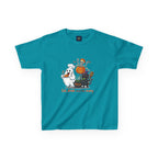 Eat Drink and Be Scary Kids Halloween T-Shirt | Cute Ghost Skeleton Pumpkin Cat Shirt for Boys Girls Trick or Treat Tee - Atlas Briefly