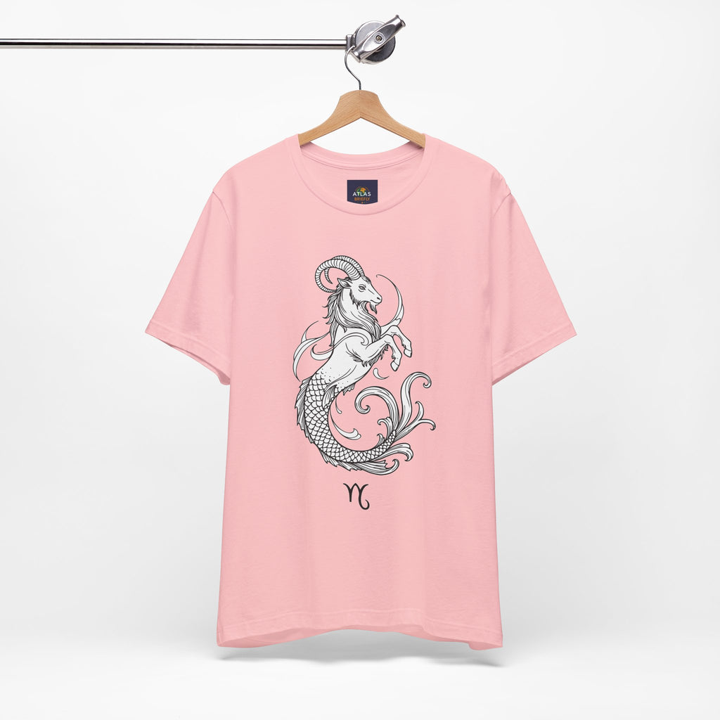 Capricorn Zodiac Tee - Unisex Minimalist Horoscope Shirt in Black and White