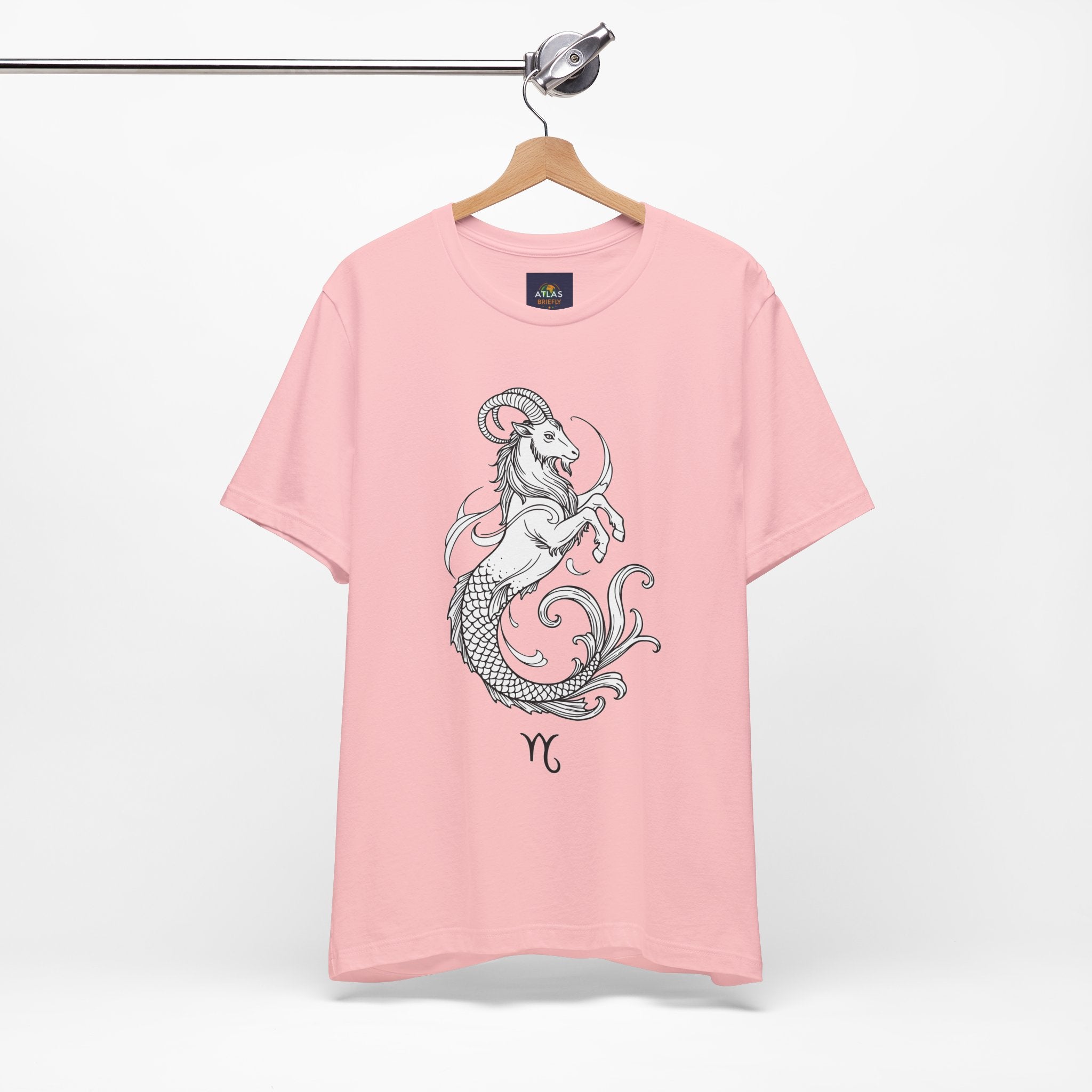Capricorn Zodiac Tee - Unisex Minimalist Horoscope Shirt in Black and White