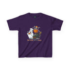 Eat Drink and Be Scary Kids Halloween T-Shirt | Cute Ghost Skeleton Pumpkin Cat Shirt for Boys Girls Trick or Treat Tee - Atlas Briefly
