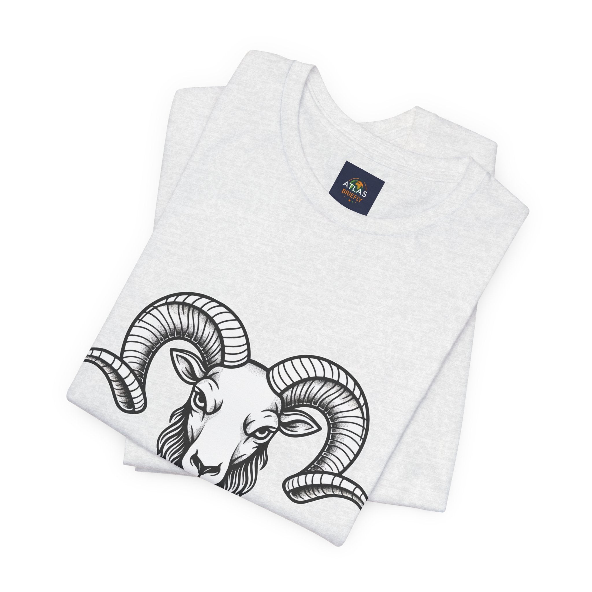 Aries Horoscope Tee - Unisex Black and White Minimal Design