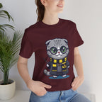 Hufflepurr Harry Potter T-Shirt - Funny Wizarding World Tee | Cute Potter Cat Gift - Atlas Briefly