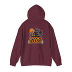 Spooky Season Halloween Hoodie - Haunted House Ghost Bat Design | Cozy Halloween Sweatshirt - Atlas Briefly