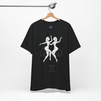 Gemini Zodiac Tee - Minimalistic Black and White Unisex Design