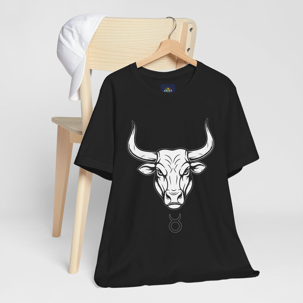 Taurus Zodiac T-Shirt - Minimalist Black and White Unisex T-Shirt
