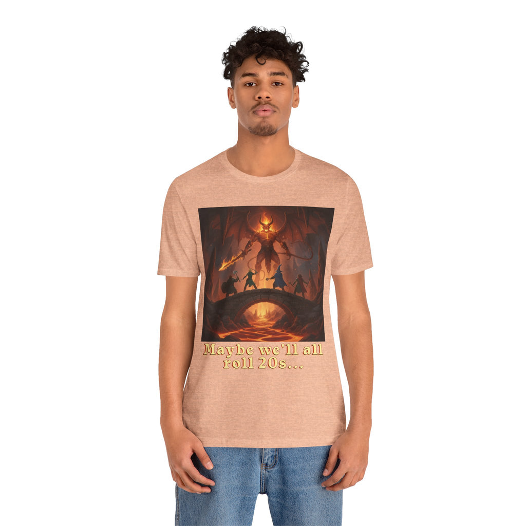 D&D Fantasy T-Shirt - Roll a Natural 20 Dungeon Master RPG Unisex Tee