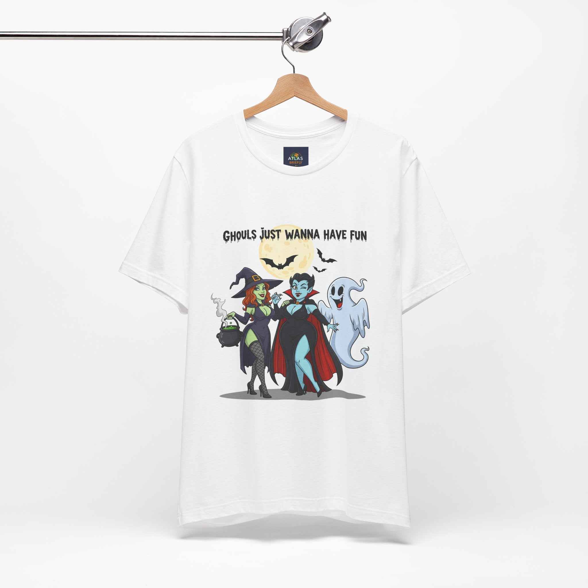 Ghouls Just Wanna Have Fun T-Shirt - Cute Halloween Witch Vampire Ghost Tee - Atlas Briefly