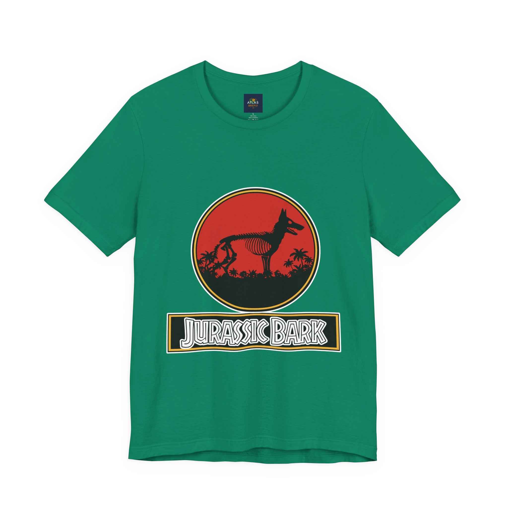 German Shepherd T-Shirt - Jurassic Bark Design | Unique Dog Lover Gift & Worldwide Shipping - Atlas Briefly