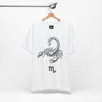 Scorpio Zodiac Tee - Unisex Minimalist Black and White Design