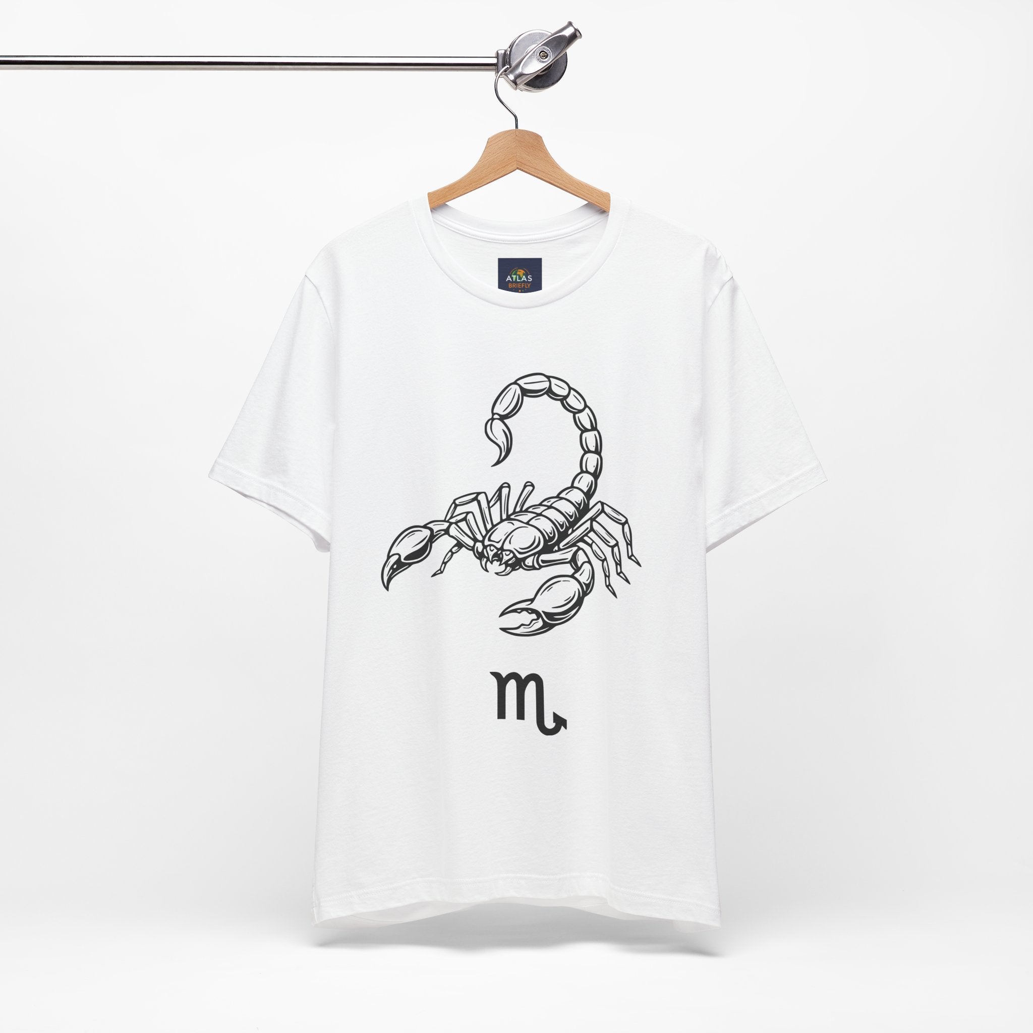 Scorpio Zodiac Tee - Unisex Minimalist Black and White Design