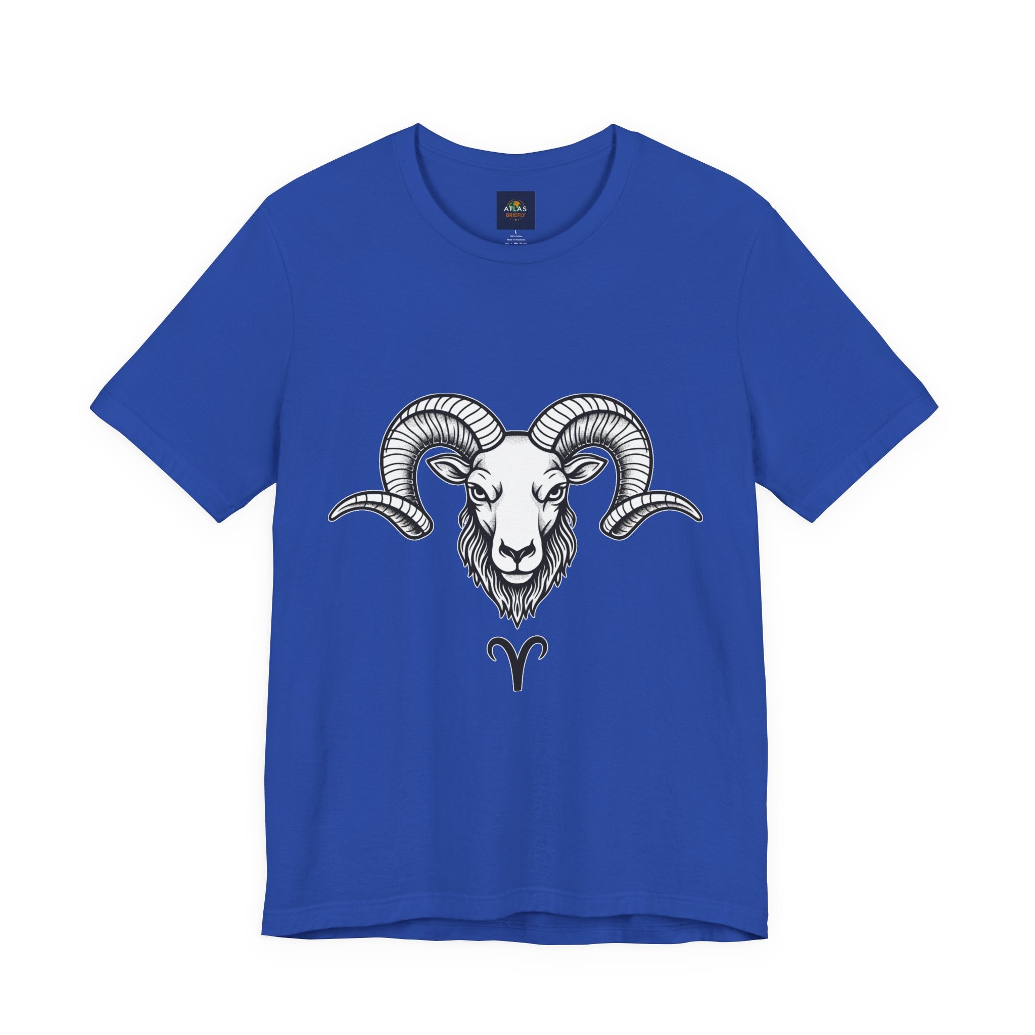 Aries Horoscope Tee - Unisex Black and White Minimal Design
