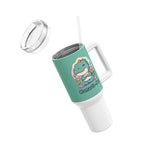 NamasTe-Rex Meditating Dinosaur 40oz Tumbler - Funny Yoga Water Bottle | Zen T-Rex Gift - Atlas Briefly