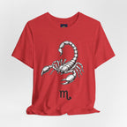 Scorpio Zodiac Tee - Unisex Minimalist Black and White Design