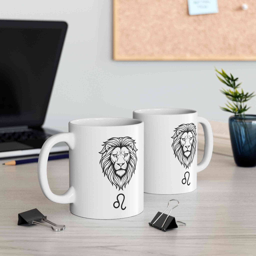 Mug Leo Zodiac Minimalist Design 11oz Horoscope - Perfect Leo Zodiac Mug for Astrology Lovers