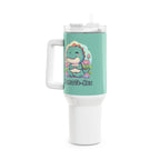 NamasTe-Rex Meditating Dinosaur 40oz Tumbler - Funny Yoga Water Bottle | Zen T-Rex Gift - Atlas Briefly