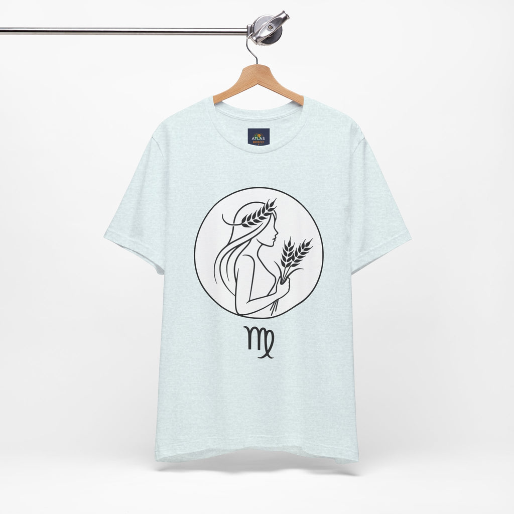 Virgo Zodiac Tee - Minimalist Black and White Unisex T-Shirt