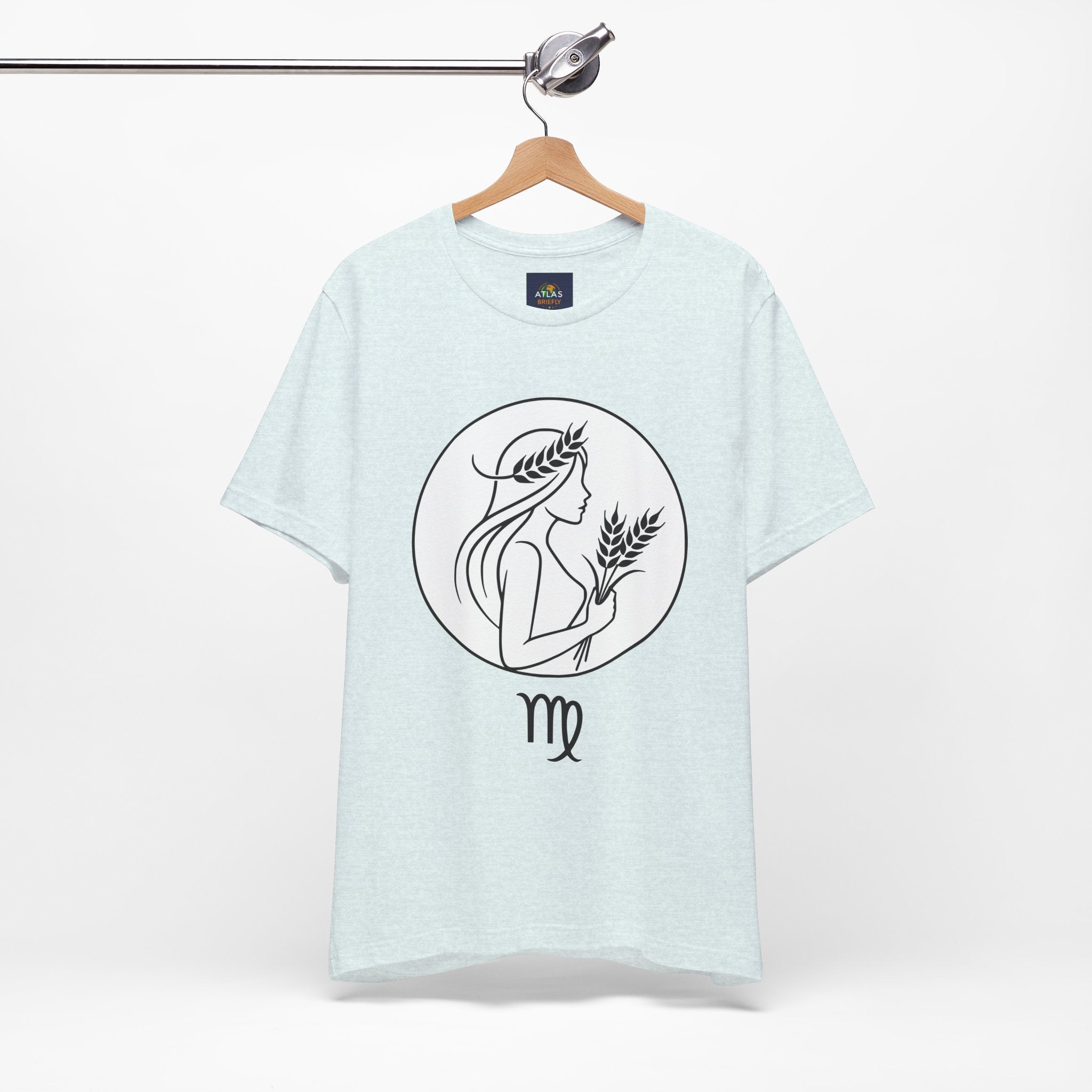 Virgo Zodiac Tee - Minimalist Black and White Unisex T-Shirt
