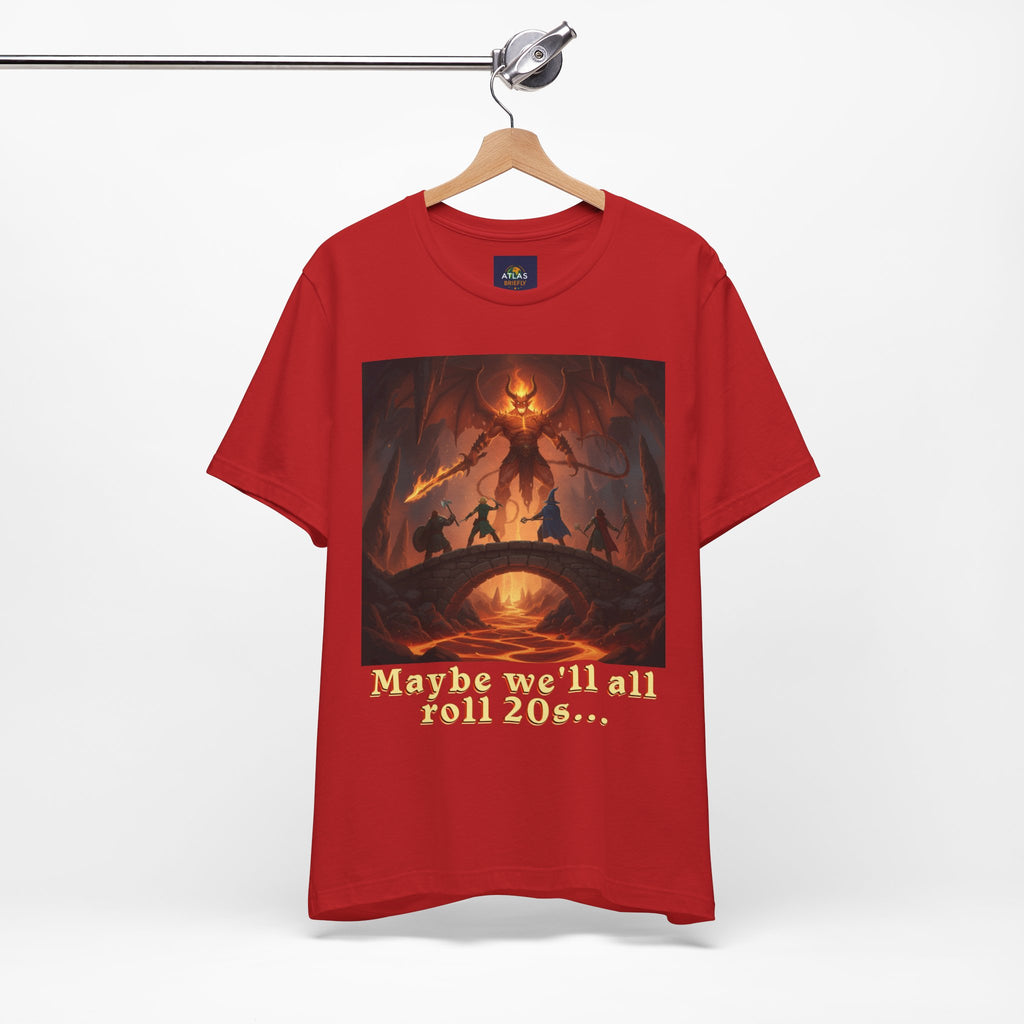 D&D Fantasy T-Shirt - Roll a Natural 20 Dungeon Master RPG Unisex Tee