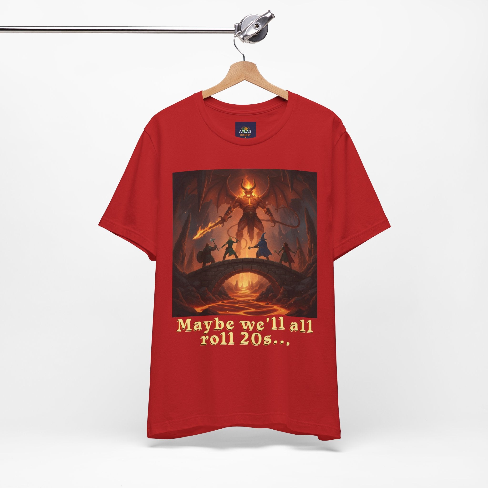 D&D Fantasy T-Shirt - Roll a Natural 20 Dungeon Master RPG Unisex Tee