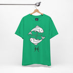 Pisces Zodiac T-shirt - Minimalist Black and White Unisex Tee