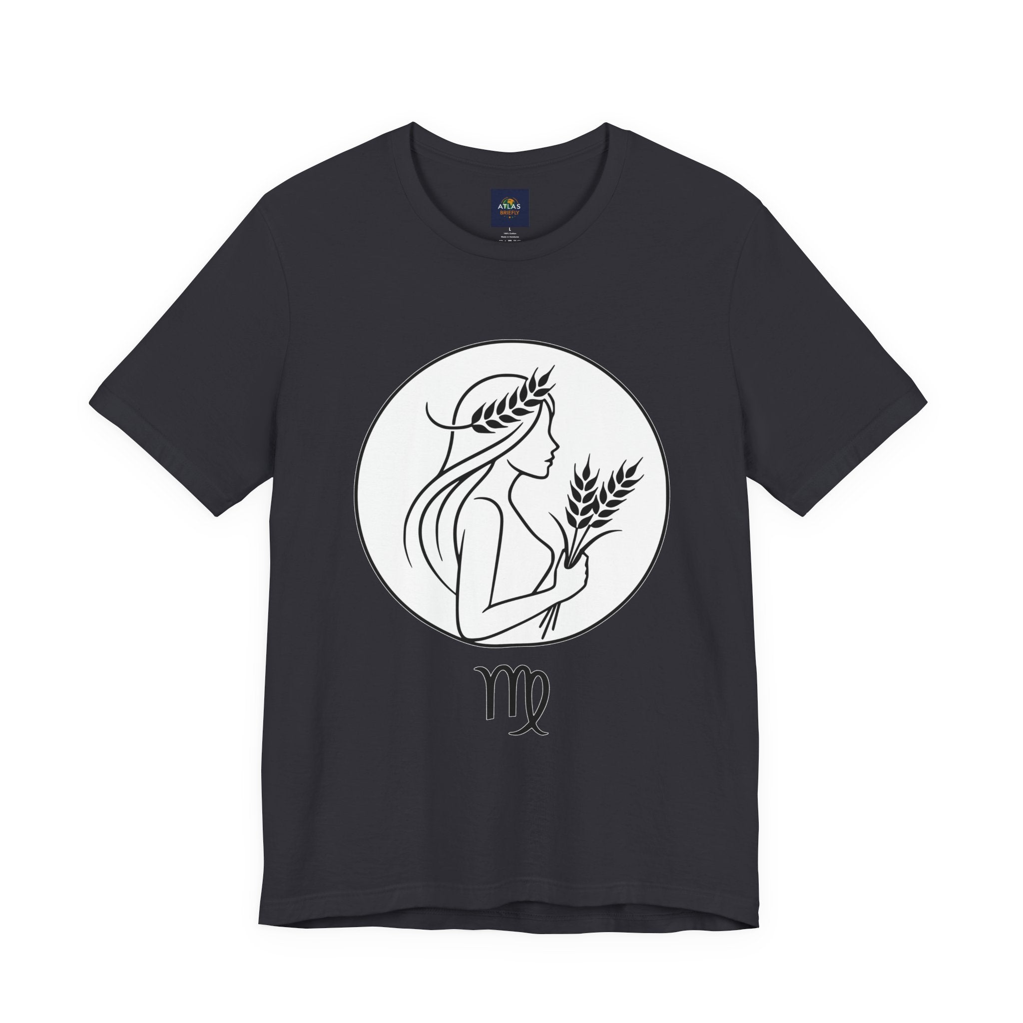 Virgo Zodiac Tee - Minimalist Black and White Unisex T-Shirt