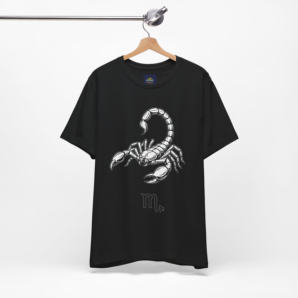 Scorpio Zodiac Tee - Unisex Minimalist Black and White Design