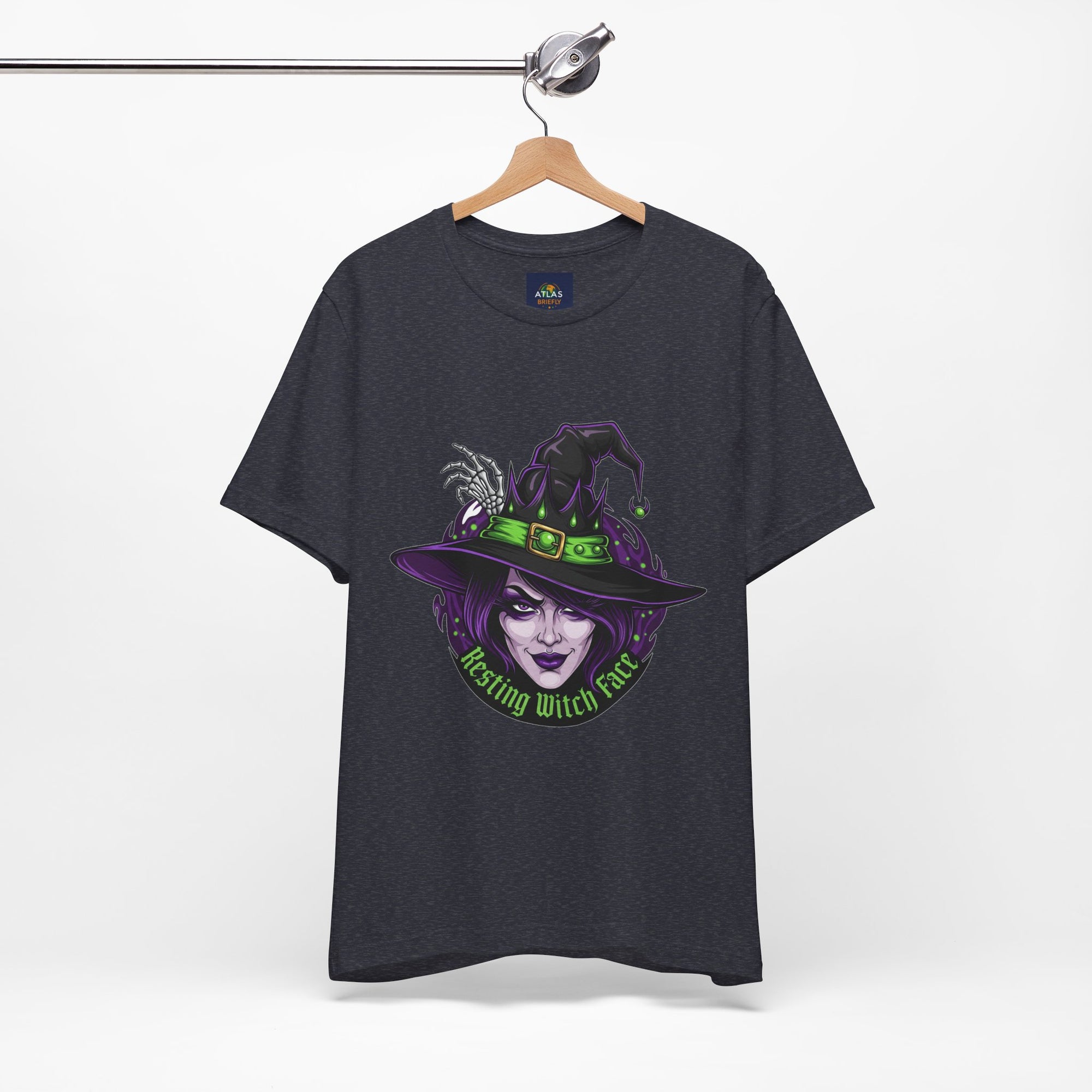 Resting Witch Face Halloween T-Shirt - Funny Witch Tee for Women & Men | Halloween Graphic Shirt - Atlas Briefly