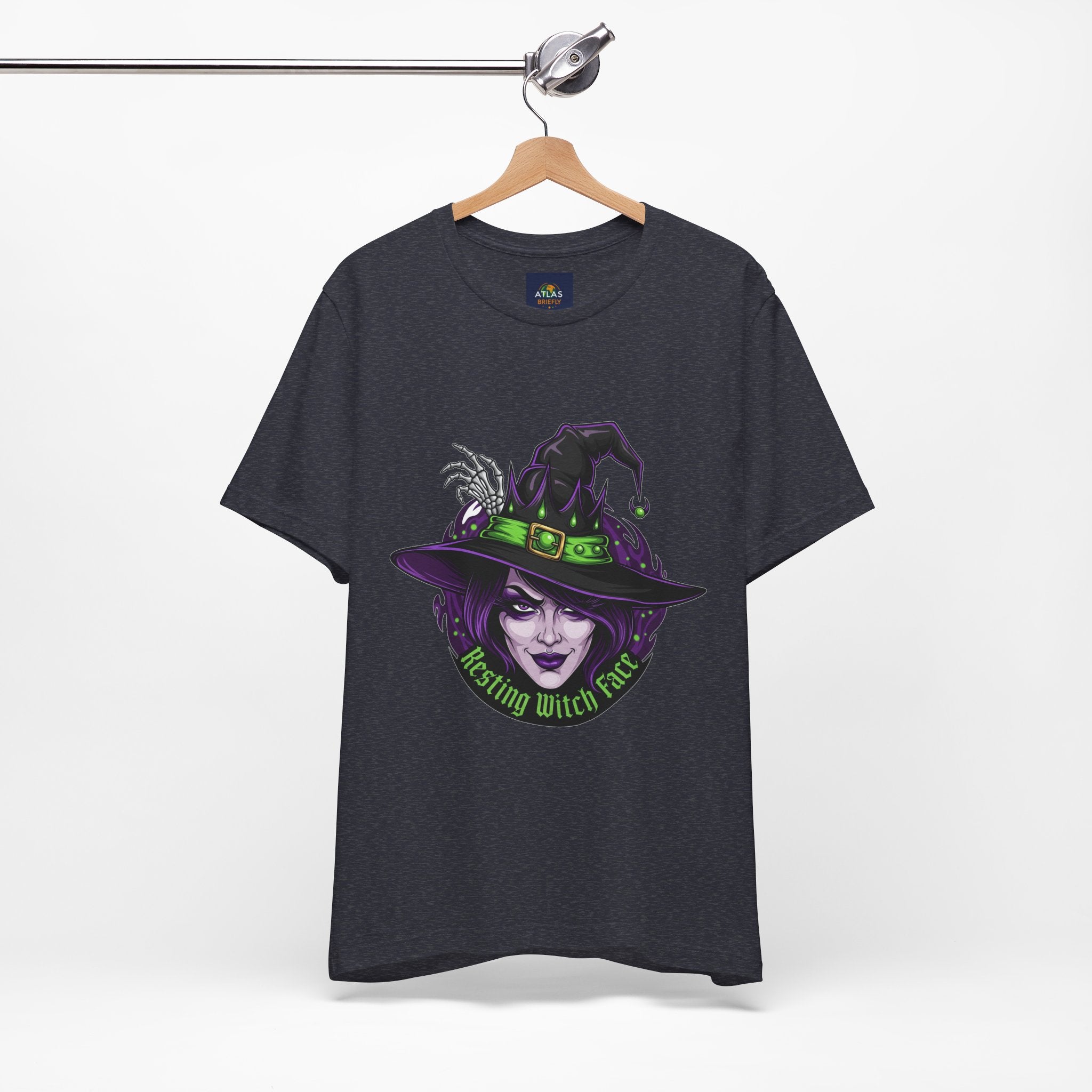 Resting Witch Face Halloween T-Shirt - Funny Witch Tee for Women & Men | Halloween Graphic Shirt - Atlas Briefly