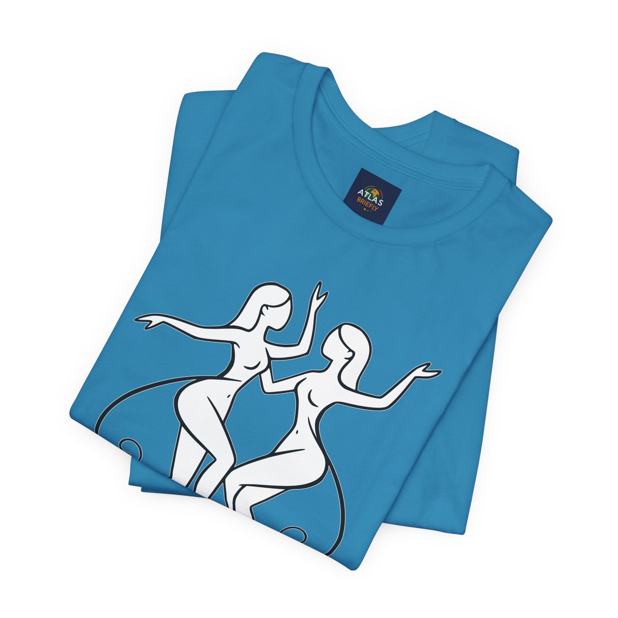 Gemini Zodiac Tee - Minimalistic Black and White Unisex Design