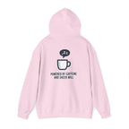 Powered by Caffeine and Sheer Will Hoodie - Funny Coffee Lover Sweatshirt | Minimalist Humor Gift - Atlas Briefly